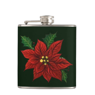 Poinsettia Flask Fickplunta