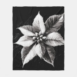 Poinsettia fleece blanket
