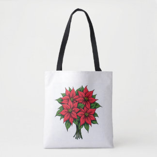 Poinsettia Flotote bags Tygkasse