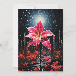 Poinsettia Flower Abstrakt-julkort Julkort