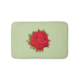 Poinsettia Flower för Helgdagarna Badrumsmatta