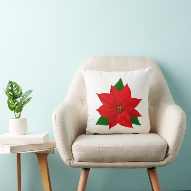 Poinsettia Flower Kudde (Stol)