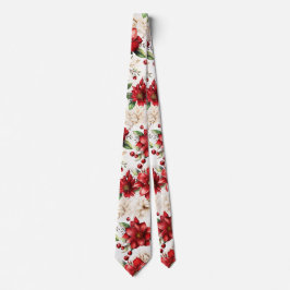 Poinsettia Flower Red Blommönster Woman Man Slips