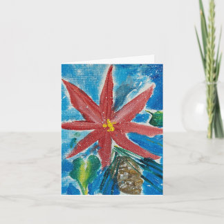 Poinsettia Foleting Card Kort