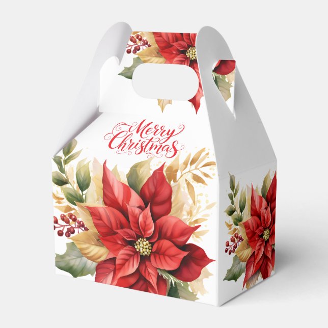 Poinsettia Fördelar Presentlåda (Framsidan Sidan)