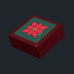 Poinsettia Gift Box Minnesask<br><div class="desc">Designen kommer från originalteckningen.</div>