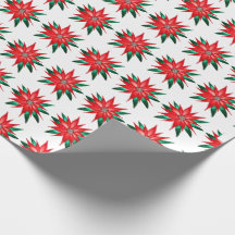 Poinsettia Gift Wrapping Papprare