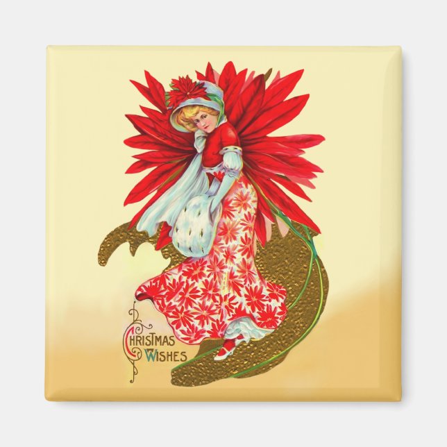 Poinsettia Girl Magnet (Framsidan)