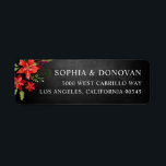 Poinsettia Gräs Mistletoe Jul Chalkboard Returadress Etikett<br><div class="desc">Enkel text med jultomor. Bakgrundsbilden och/eller färg är anpassade.</div>