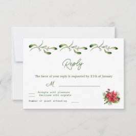 Poinsettia Greenery Foliage Bröllop OSA