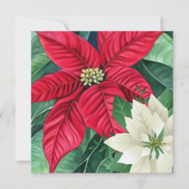 Poinsettia Greeting Card Tack Kort
