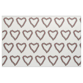 Poinsettia Hearts Red Grönt White jul Fabric Tyg