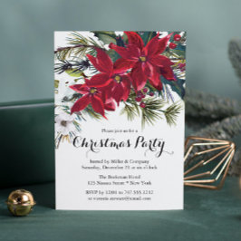 Poinsettia Helgdag Blommigt jul Party Company Inbjudningar