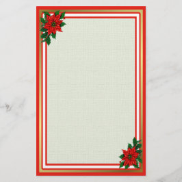 Poinsettia Helgdag Brevpapper