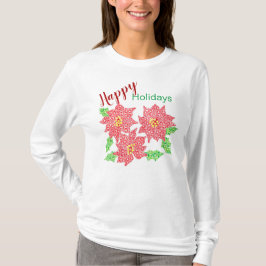 Poinsettia Helgdag Long Sleased Tee