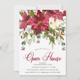 Poinsettia Helgdag Open House Inbjudningar