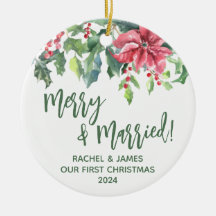 Poinsettia & Holly First God och gift