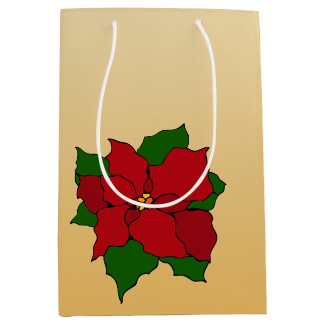 Poinsettia i glasmåleri (Framsidan)