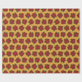 Poinsettia i glasmåleri presentpapper