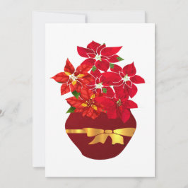 Poinsettia i Vas Julkort
