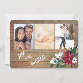Poinsettia Joy till World Four Photo Template Julkort