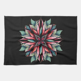 Poinsettia Jul Blommigt Elegant Winter Helgdag Kökshandduk