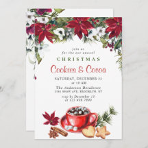 Poinsettia jul Cookies & Cocoa Julfest