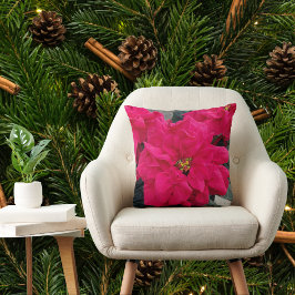 Poinsettia jul Dekorativ kudde
