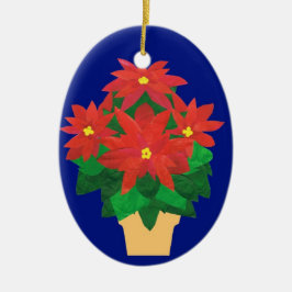 Poinsettia jul Ornament