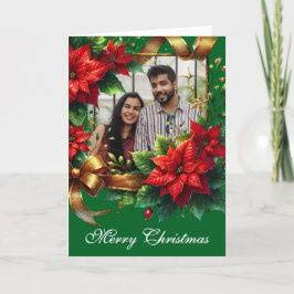 Poinsettia jul Photo Helgkort