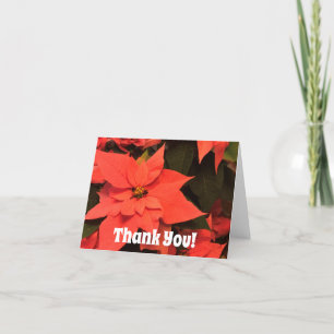 Poinsettia jul Tackkort Blank Inside