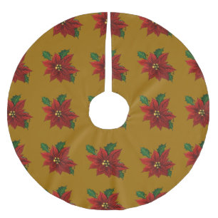 Poinsettia Julgran Skirt Julgransmatta Borstad Polyester