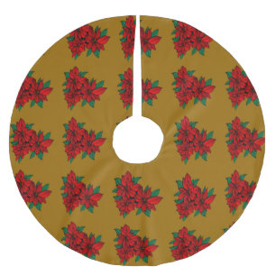 Poinsettia Julgran Skirt Julgransmatta Borstad Polyester