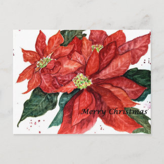 Poinsettia julkort helg vykort