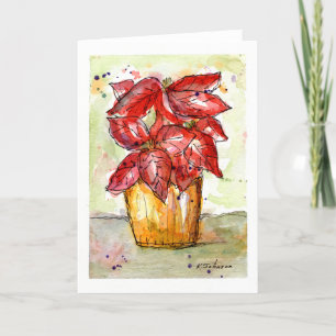Poinsettia julkort helgkort