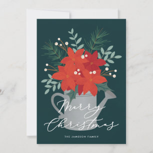 Poinsettia julkort meddelande