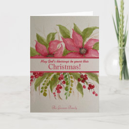 Poinsettia-julkortet Helgkort