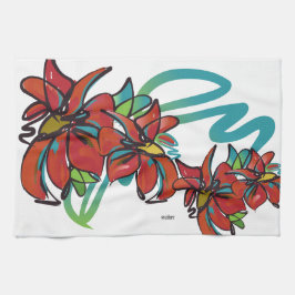 Poinsettia kökshandduk