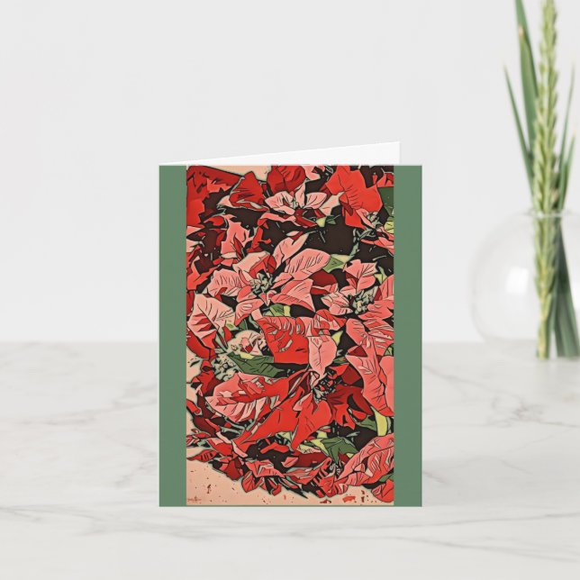 Poinsettia Kort (Framsida)