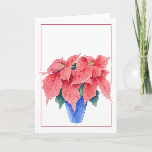 Poinsettia-kort Helgkort (Framsida)