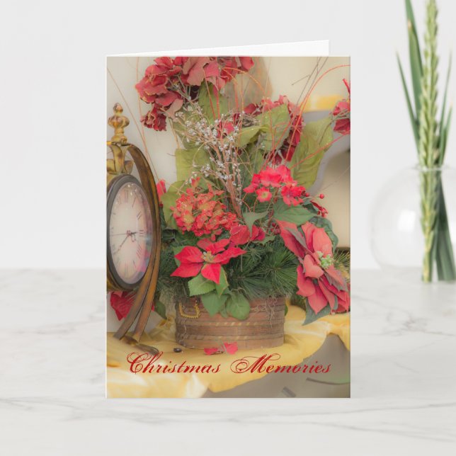 Poinsettia-kort Helgkort (Framsida)
