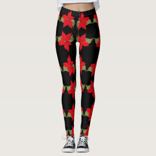 Poinsettia Leggings