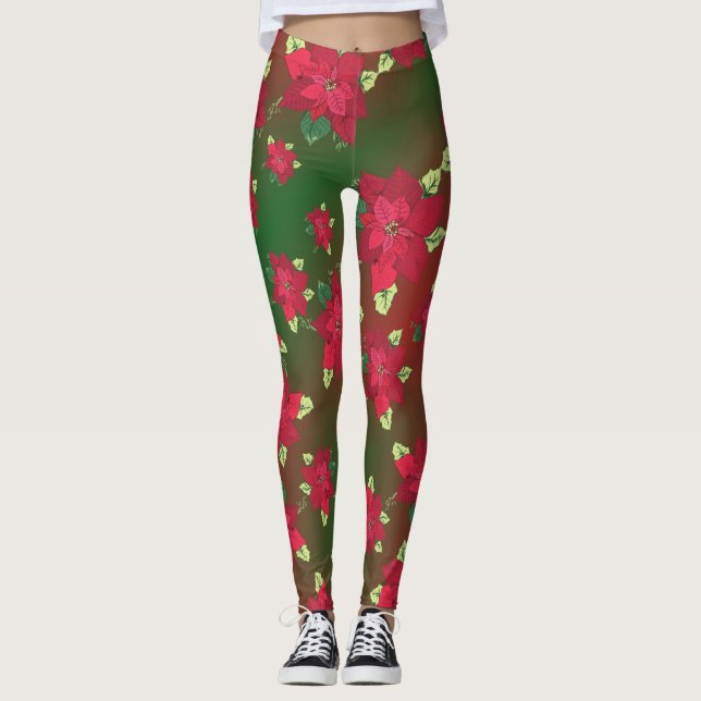 Poinsettia Leggings (Framsida)