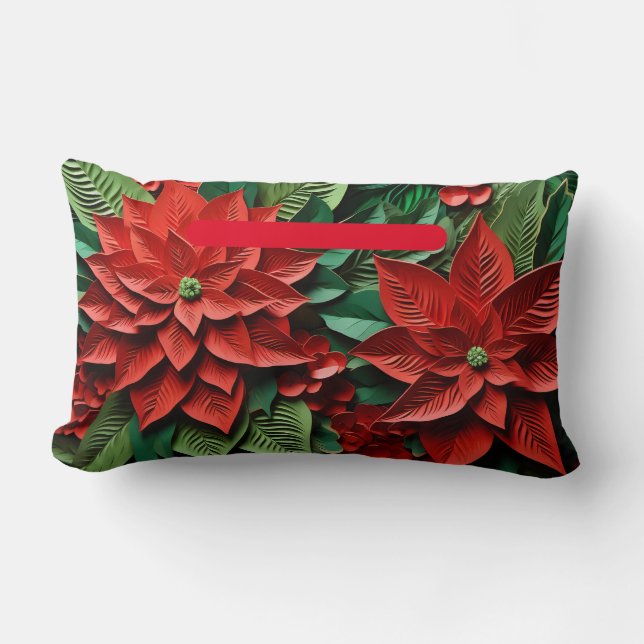 Poinsettia Lumbar Pillow Lumbarkudde (Framsida)