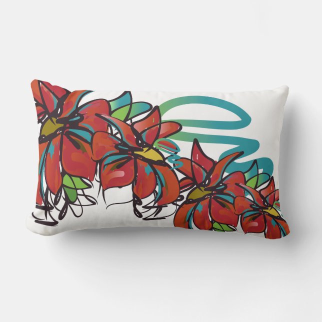 Poinsettia Lumbar Pillow Lumbarkudde (Framsida)
