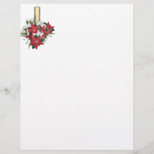 Poinsettia med Candle Bouquet Brevhuvud