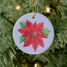 Poinsettia MEMORIAL Ornament/Lavender - Anpassa!