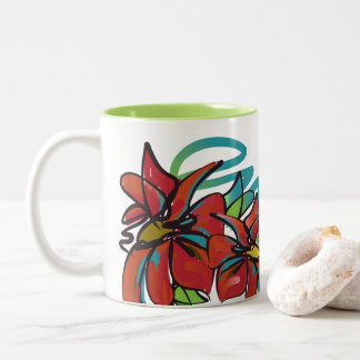 Poinsettia Mugg med två ton