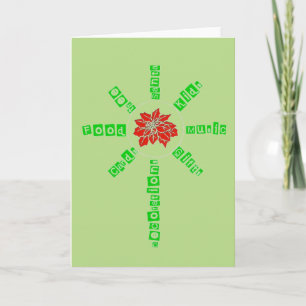 Poinsettia Music Gifts Food Dekorations Träd Helgkort
