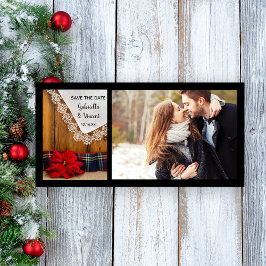 Poinsettia och Play Winter Wedding Spara datumet